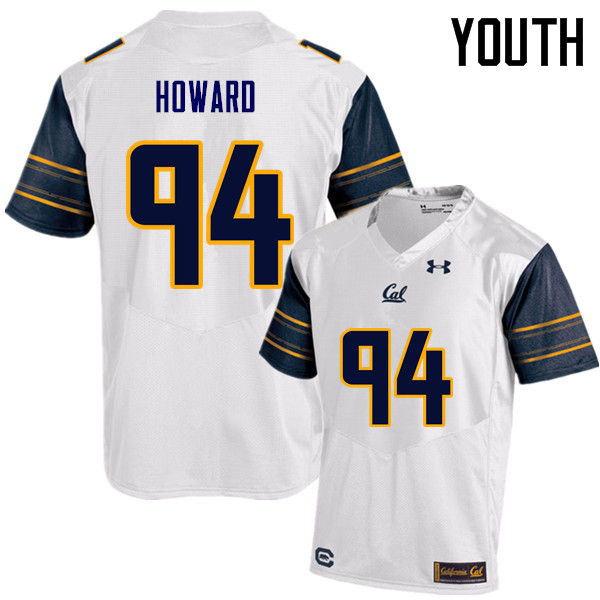 Youth #94 Trevor Howard Cal Bears (California Golden Bears College) Football Jerseys Sale-White